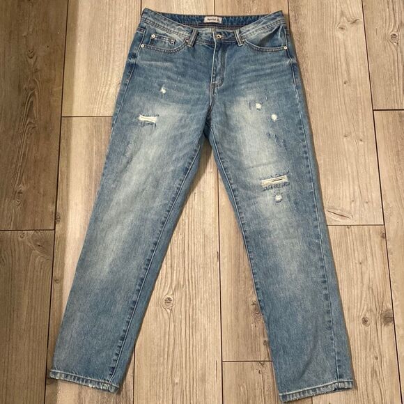 Special A Boyfriend Jeans Size 7 Mid Rise Cropped - Picture 1 of 6